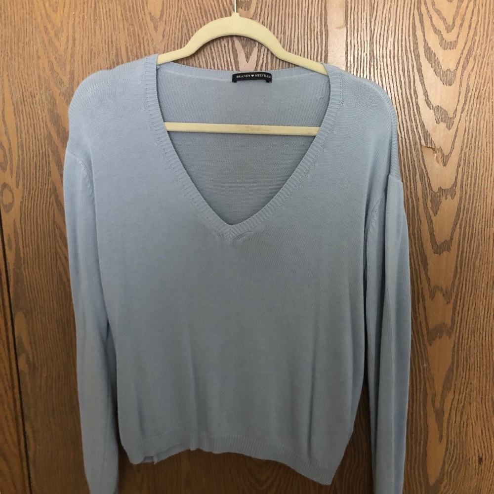 Blue sweater from Brandy Melville.
